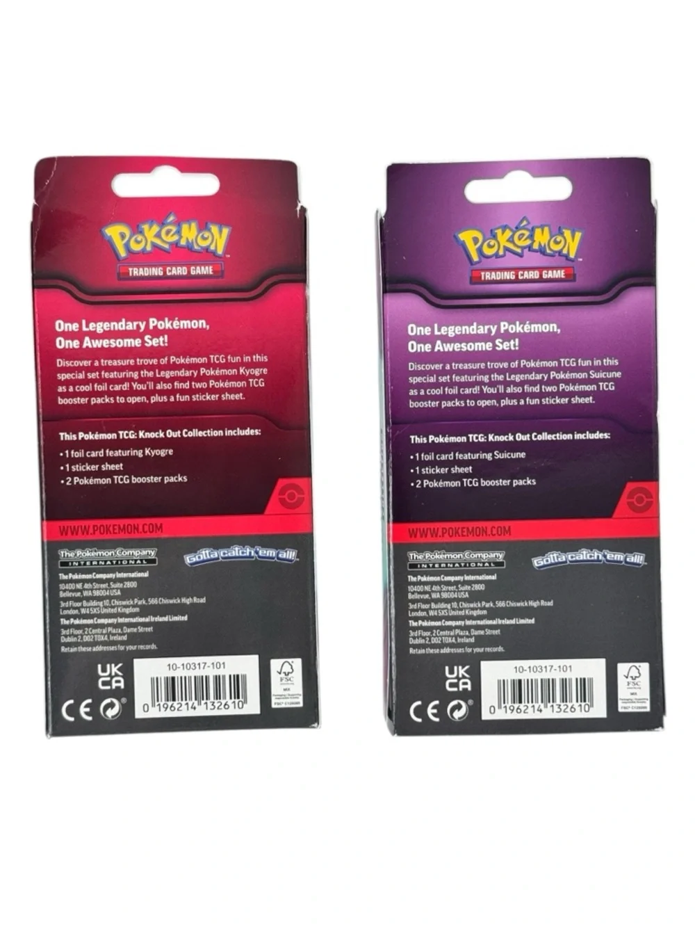 Pokemon TCG Knock Out Collection Bundle Kyogre & Suicune Sealed Packs Lot New